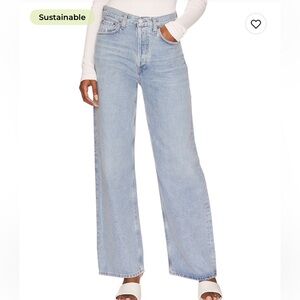 Agolde Light Blue Wide Leg Jeans
